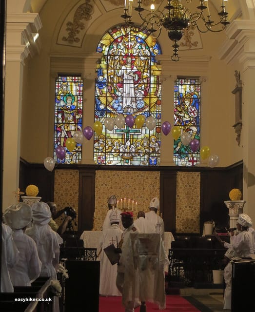 Inside the St George the Martyr church in London "Inside the St George the Martyr church in London"
