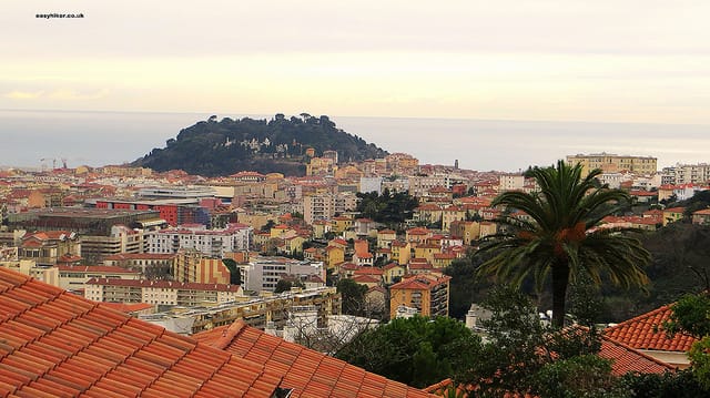 "Nice sprawl in front of Mont Boron seen from Chateau de Nice"