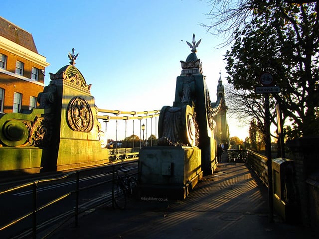 The Hammersmith Bridge of London "The Hammersmith Bridge of London"