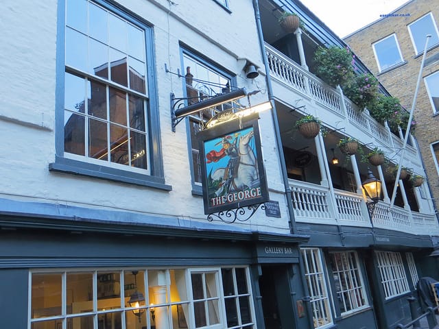 The George, London’s only remaining galleried inn "The George inn seen as we continue walking London with Charles Dickens"