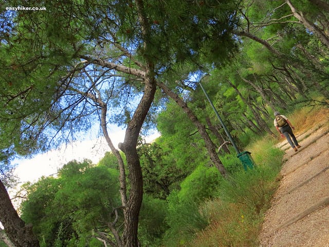 "Going up the highest mountain in Athens"