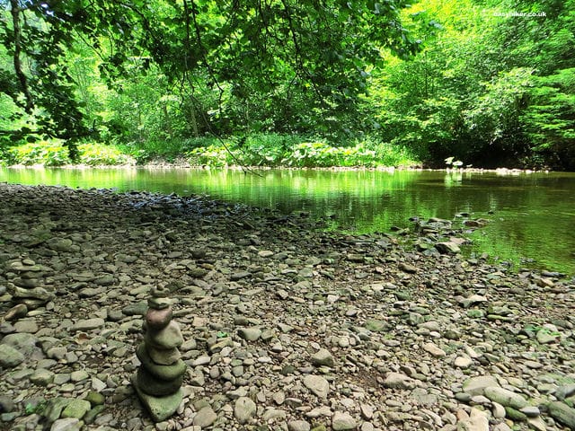 "river bed on the Wutach trail of the Black Forest"