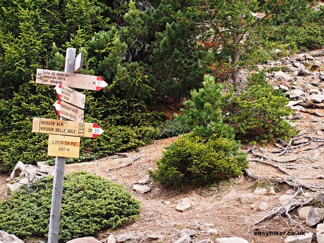 "a trail for guided hikes organised by Hotel Adler Dolomiti Premier Hiking Hotel in Val Gardena"