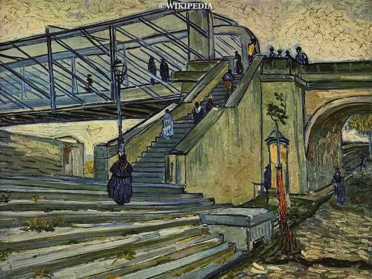 "Vincent Van Gogh in Arles - bridge he painted"