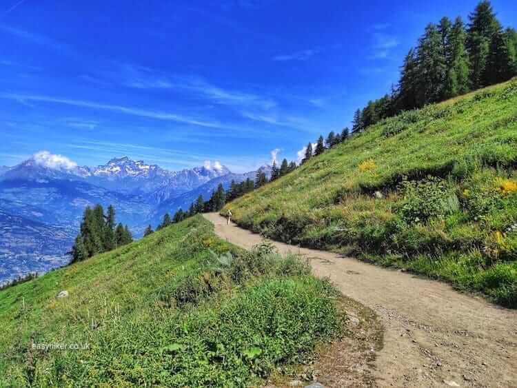 Peeks of Alpine Peaks in the Aosta Valley