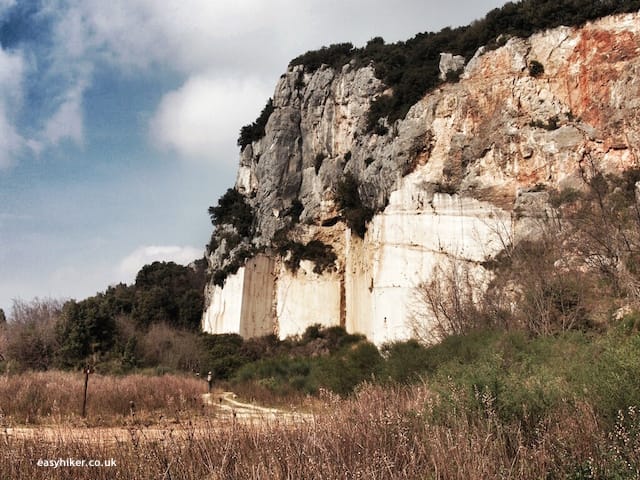 "the cava along the trail hiking in Finale Ligure"